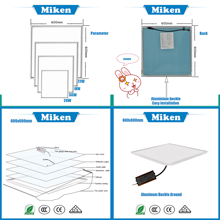 36w 600x600 LED integratal recssed panel light