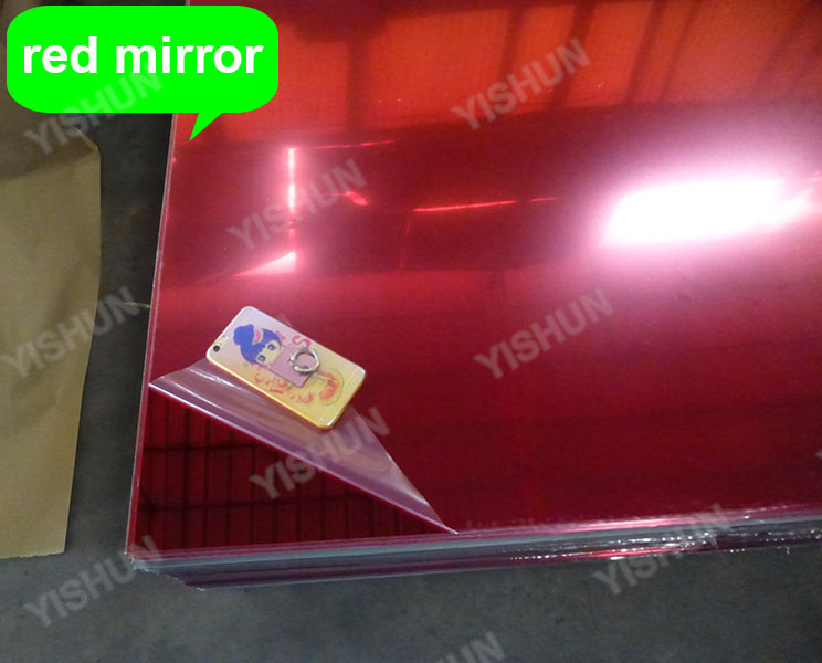 High reflective 086mm customized color plastic mirror acrylic sheet