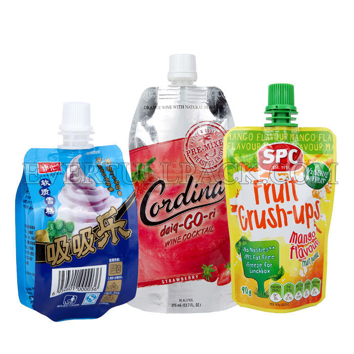 Juice Packaging Beverage Packaging Stand Up Spouted Pouches