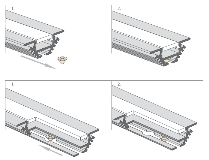 led aluminum profiles for window decoration