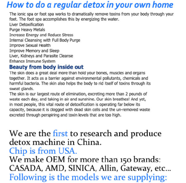 Best factory price wholesale IoN Detox Foot Spa machine for 2 persons use