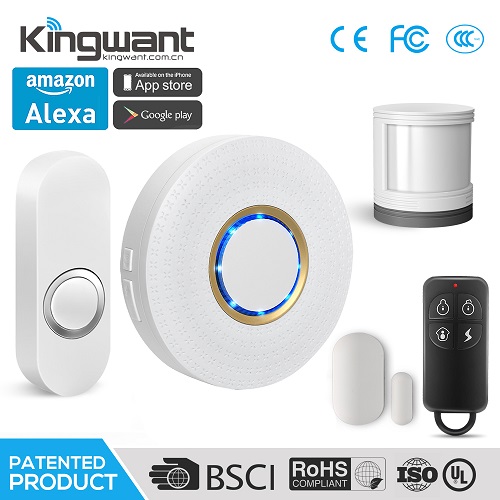 Wireless WiFi cloud home alarm kit with doorbell chime function