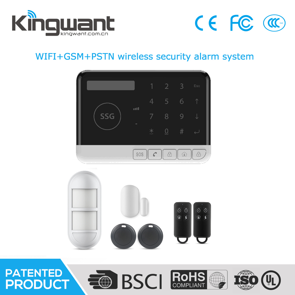 99 wireless zones GSM PSTN dual network home security alarm system