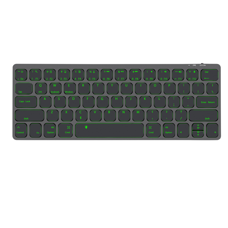 Aluminum Universal Slim Portable Wireless Bluetooth 30 7Colors Backlit Keyboard Rechargeable