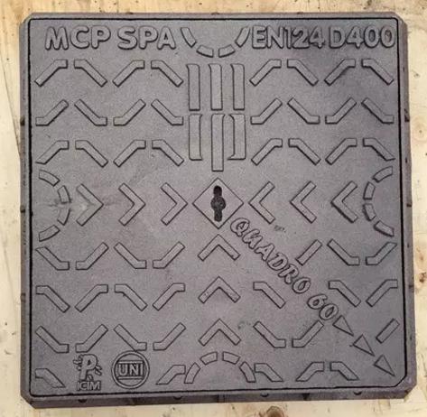 Cast iron square manhole cover