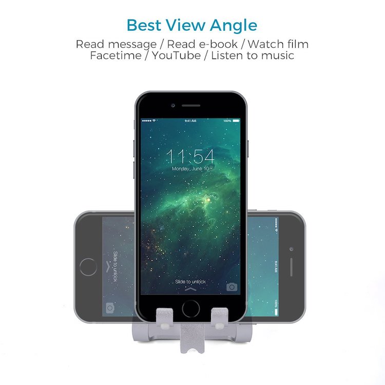 Desktop Cell Phone Stand Tablet Stand Advanced 4mm Thickness Aluminum Stand Holder for Mobile Phone and Tablet