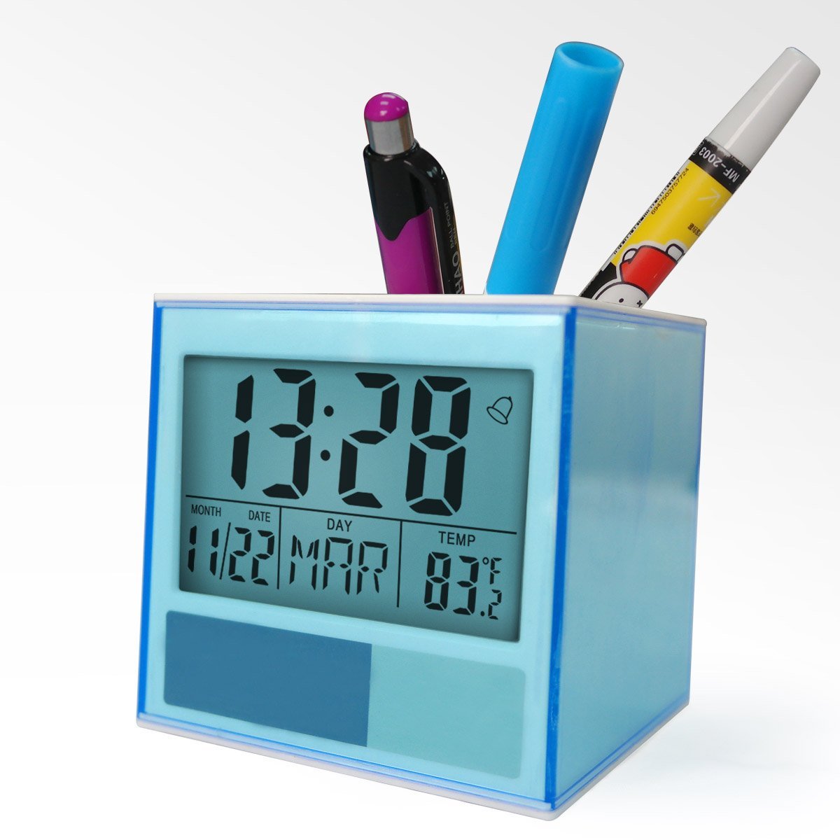 Digital Table Clock With Pen Stand