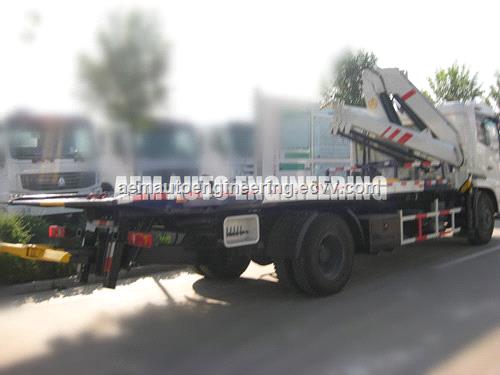 5 ton car carrier flatbed tow truck with crane