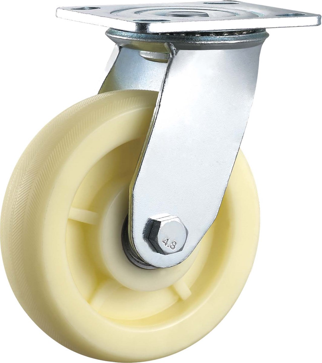 Heavy duty caster wheel swivel PP plastic double ball bearing handling equipment wheels