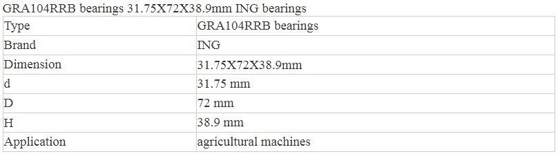 GRA104RRB Bearings 3175X72X389mm China Agricultural Bearings