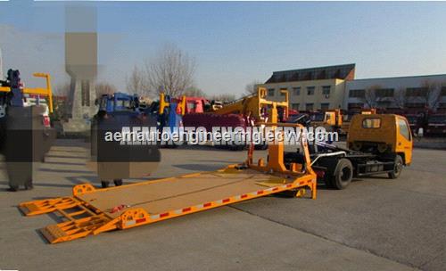 Low Angle Full Land Car Carrier Flatbed Wrecker for Low Chassis Cars