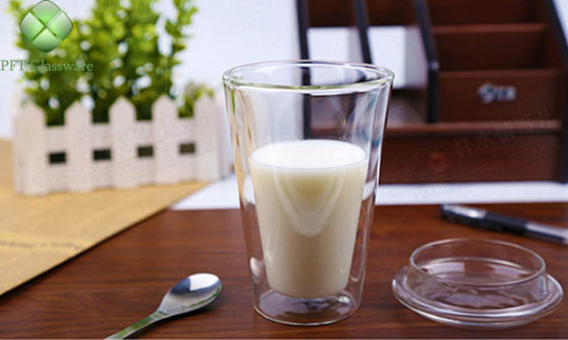 300ml China Manufacturer Double Wall Glass Coffee Cup High Borosilicate Water Tea Milk Mug Drinking Glass Cup