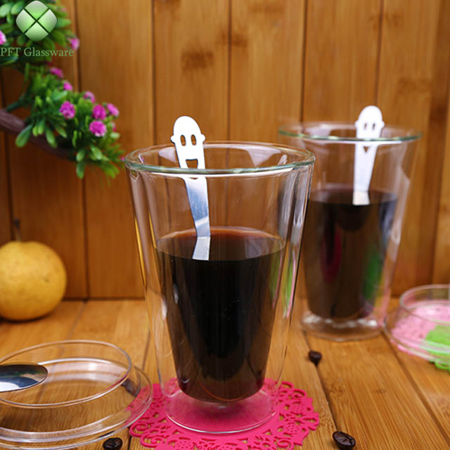 300ml China Manufacturer Double Wall Glass Coffee Cup High Borosilicate Water Tea Milk Mug Drinking Glass Cup