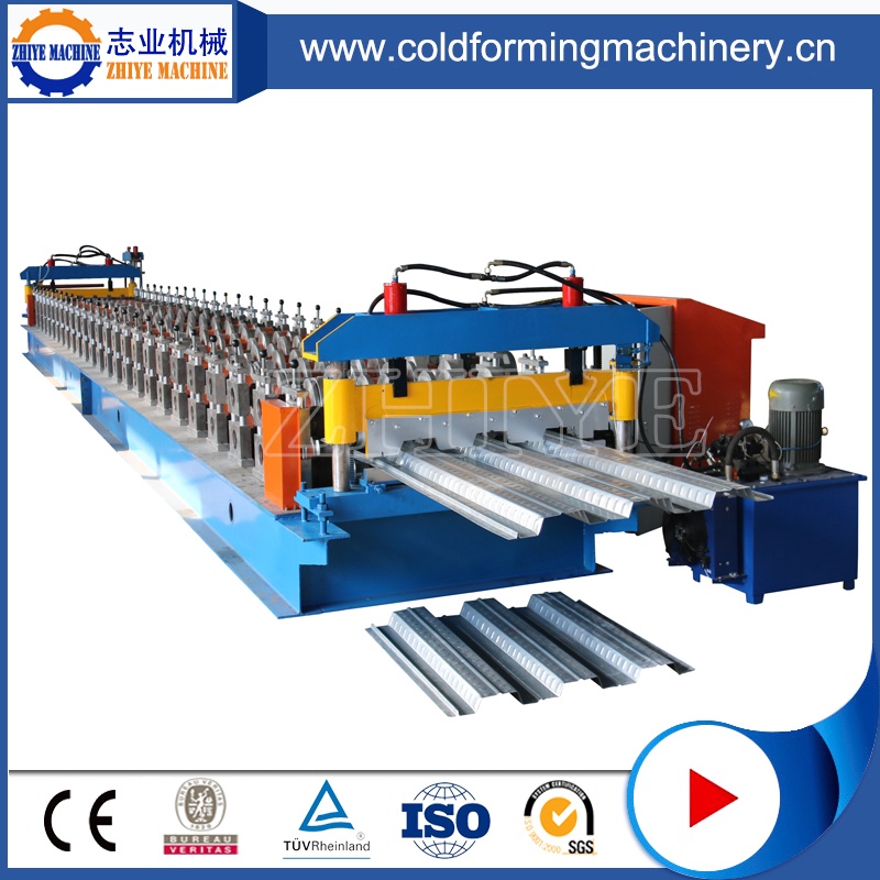 PLC Controlled Aluminium Decking Floor Roll Forming Machine