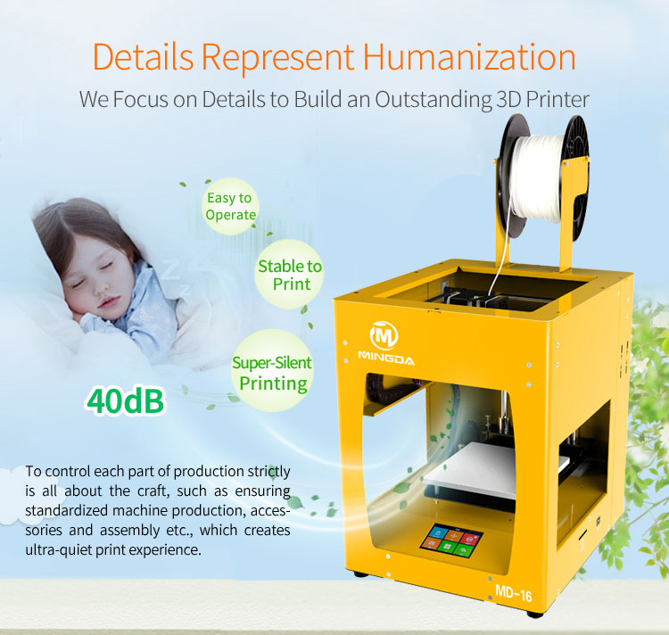 High Precision 3D Printer Machine Factory Direct Sale for All Kind ABS PLA Filament Super Silent Digital 3d Printer