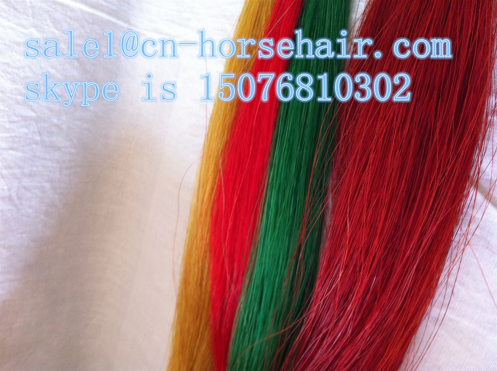 dyed horse hair and dyeing horsetail