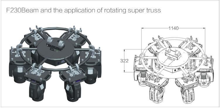 stage supporting structure super rotating round truss for moving head light with factory price