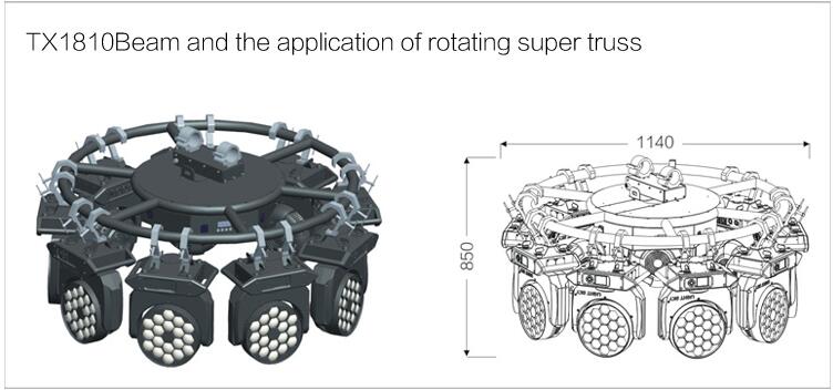 stage supporting structure super rotating round truss for moving head light with factory price