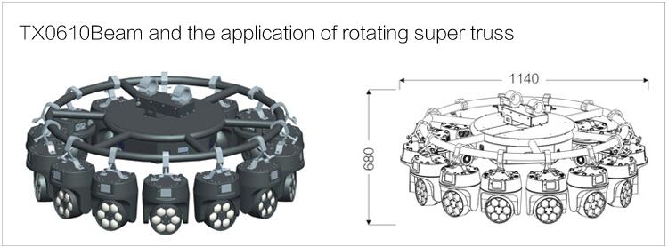 stage supporting structure super rotating round truss for moving head light with factory price