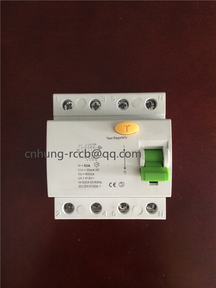 CNHUNG Switch C60 RCCB 2P4P Residual Circuit Breaker
