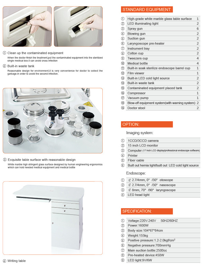 Model STE800 ENT unit for double use