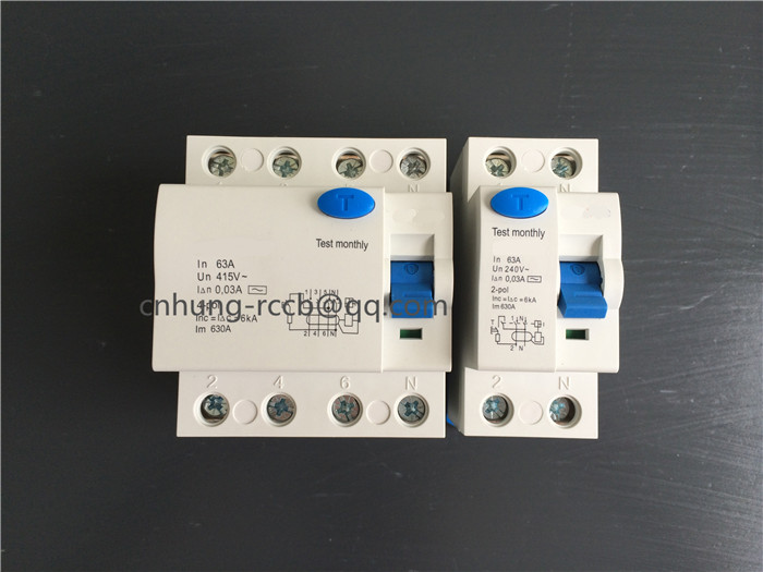 CNHUNG Switch C60 RCCB 2P4P Residual Circuit Breaker