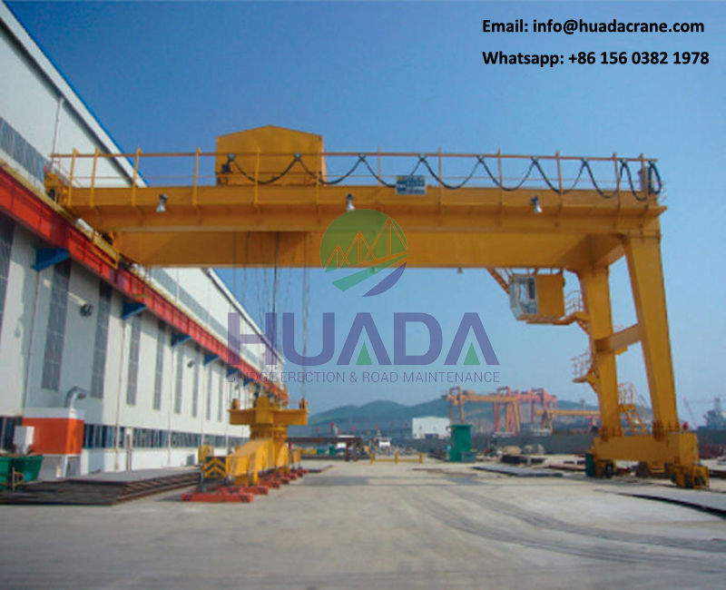 MHB shape small warehouse electric hoist semi gantry crane