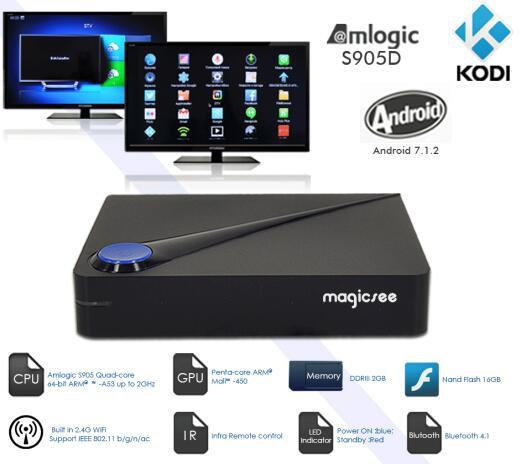 NEW magicsee c300 android DVBTCS2 tv box with triple tuner ISDBT digital satellite 4k andriod decoder amlogic s90