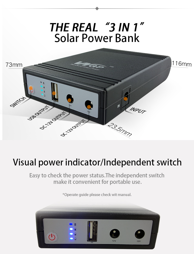 solar power all in one portable solar power bank for mobiles