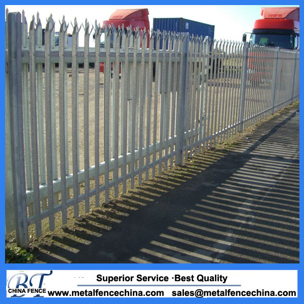 china hottest sale d and w type wholesale colorful or galvanized steel palisade fence fencing