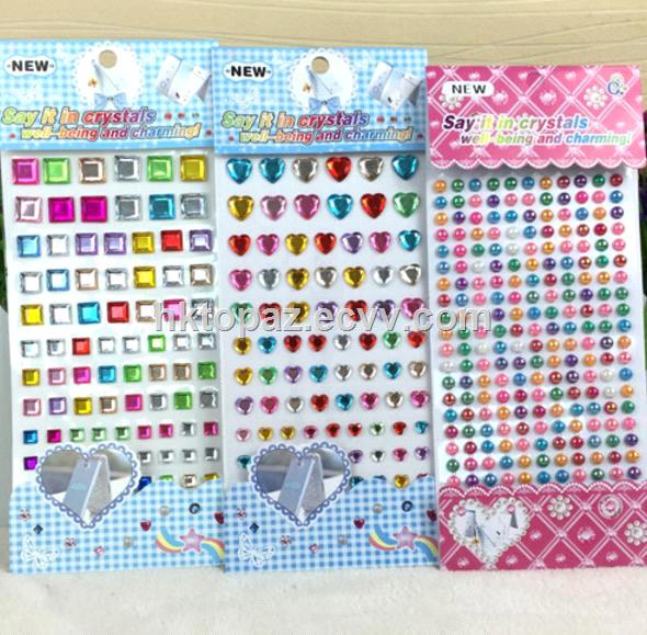 Sticker Flashing Diamond Gem Adhesive Crystal Rhinestone Stickers Scrapbooking Sticker TPshape sticker