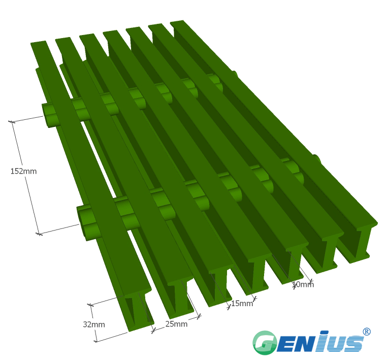FRP Pultruded Grating I40125