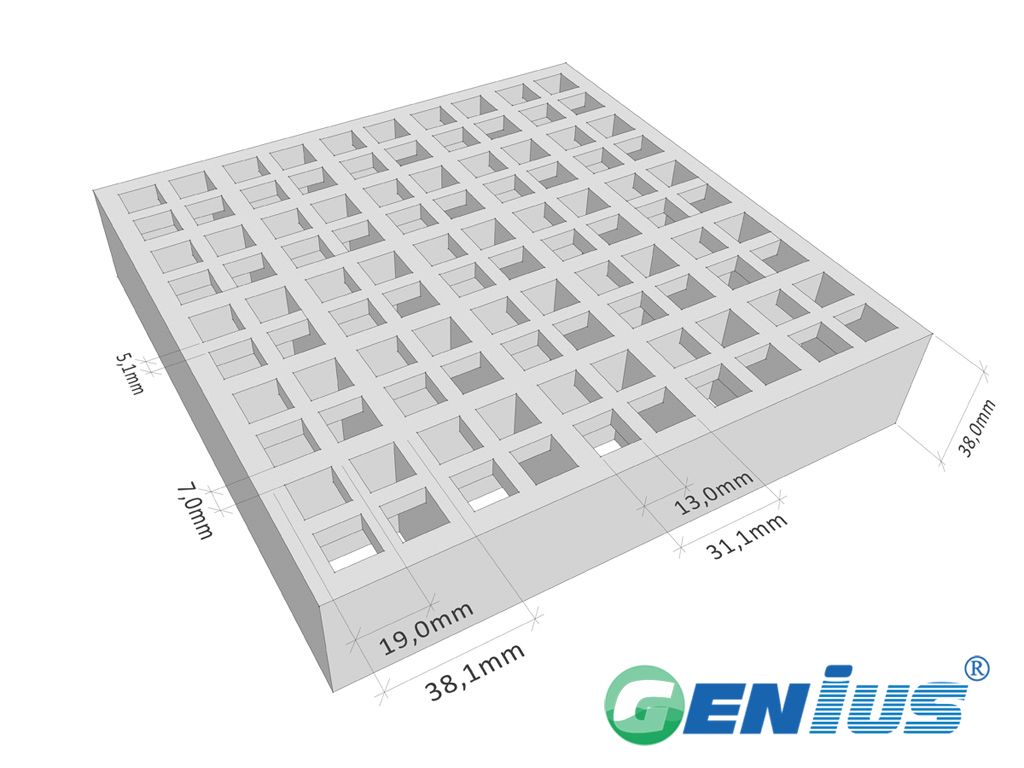 Fiberglass Molded Grating 1919H38 Fiberglass Molded Grating 1919H38