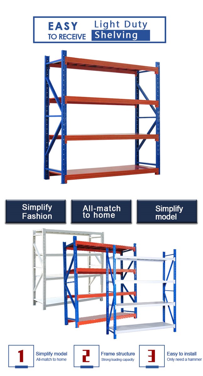 Sanyi light duty shelf Warehouse storage Racking suitable warehouse supermarket workshop with high quality