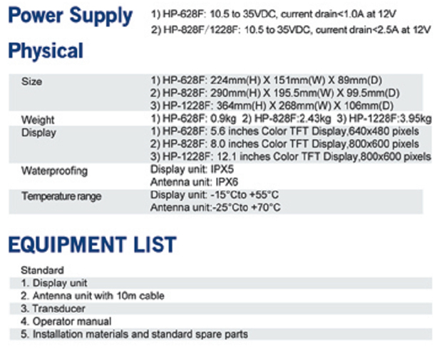 HP628F Marine GPS Chart Plotter combowith Fish Finder With Transducer