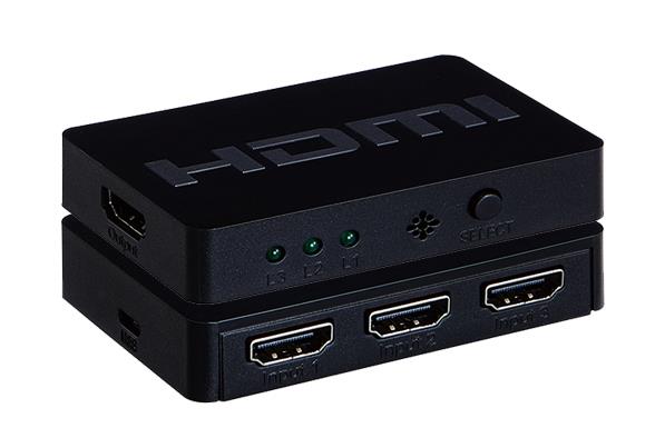 3x1 Switcher HDMI Auto Switcher Hub Supports 4K3D1080P HD Audio for HD TV PS3 PS4 3 in 1 out