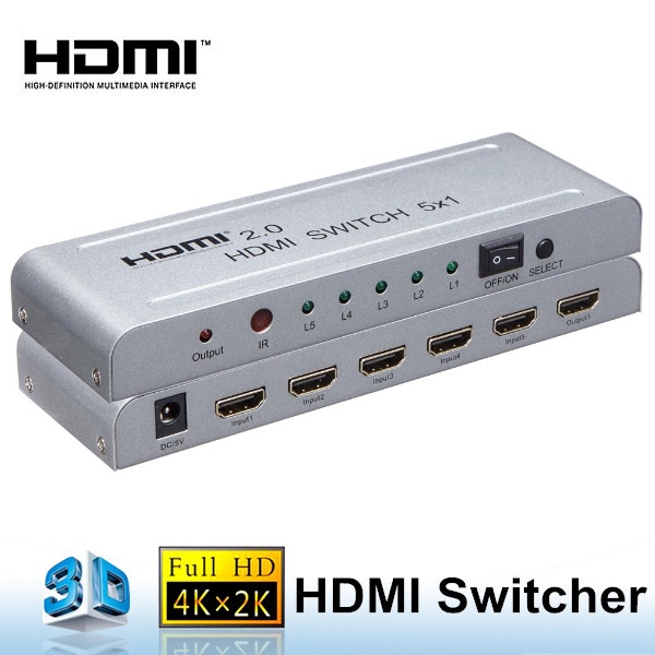4 Port 131420 HDMI switcher Support 4K60Hz and 3D for HDTV