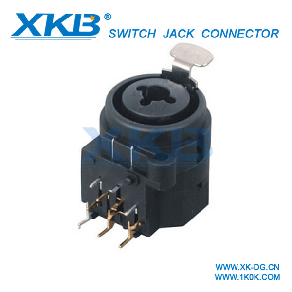 Audio connector 4 core XLR socket