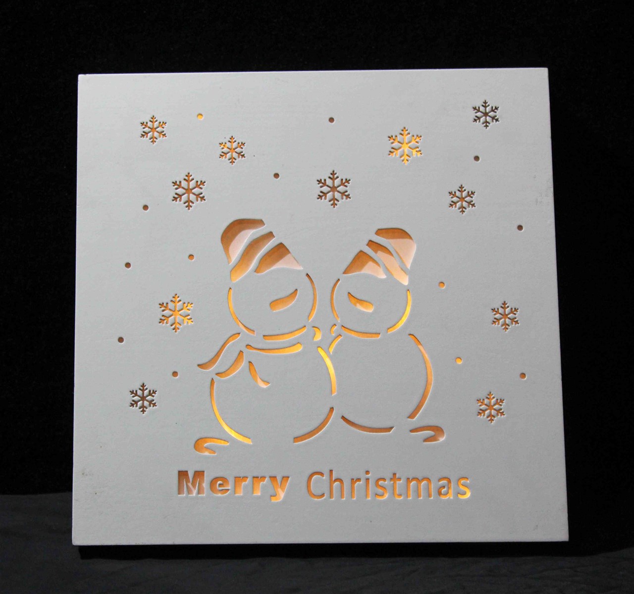 Home decoration products Christmas wooden lighting box gifts