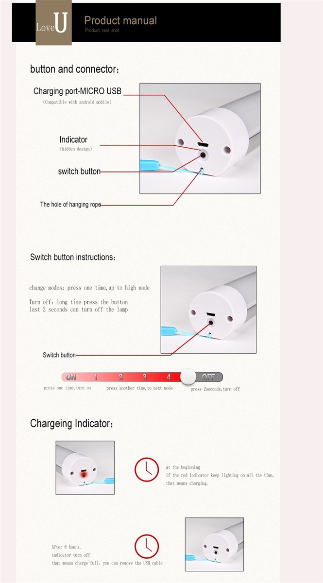 Portable LED Camping Light Outdoor USB Rechargeable Dimmable Emergency Security Night Light Mutilfunction for Fishing