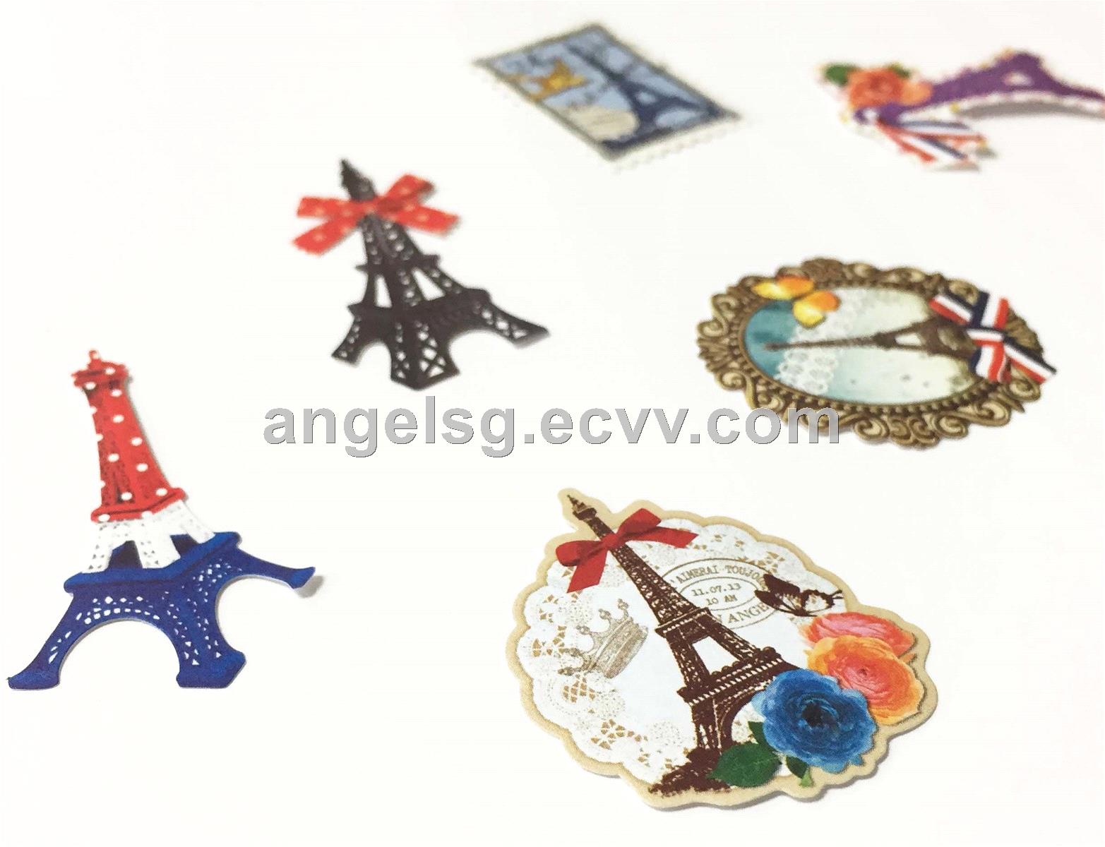 Eiffel Tower Foiled Paper Sticker Collection Removable Glue