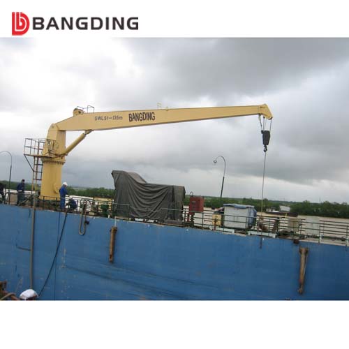 hydraulic straight stiff boom deck marine crane