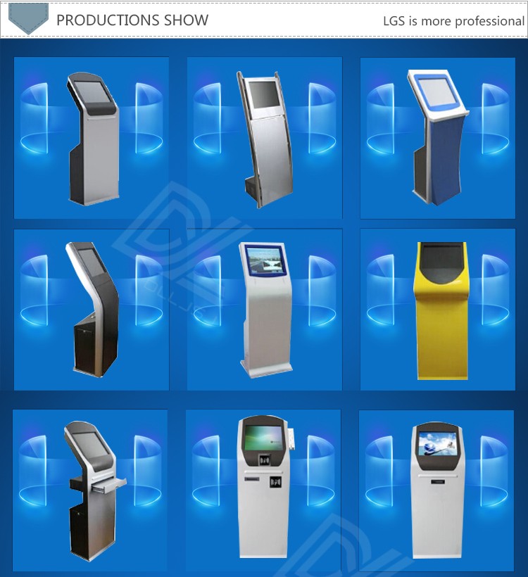 17 inch Touch Screen Bank Note Receiver Self Service Kiosk Enclosure Terminal