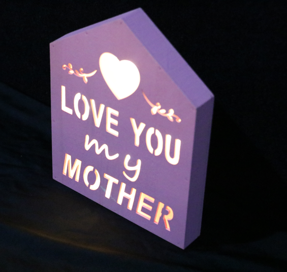 led engrave letter wooden light box party home decoration