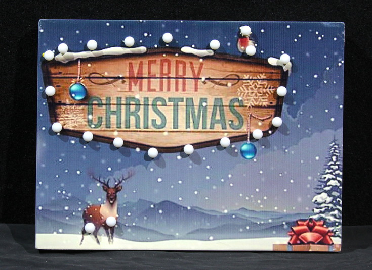 deer wall led lighting wooden christmas decorative plaques board