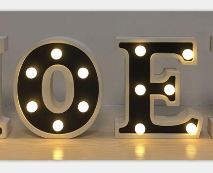 wooden LED wedding party decoration christmas alphabet marquee letter lighting