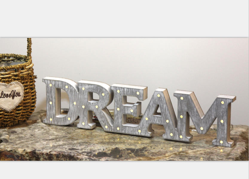 wooden customized letter home decoration LED letter light