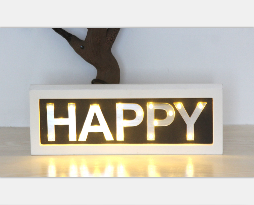 customized advertising sign party and wedding decoration wooden LED letter light box