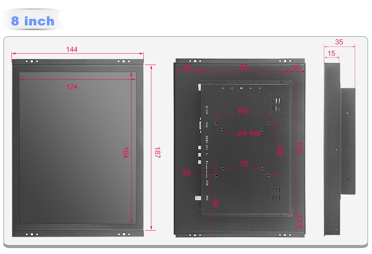 Capacitive Resistive LCD Touch Screen Monitor Interface Self Service Kiosk with WIFI wholesale 8 inch 17 in