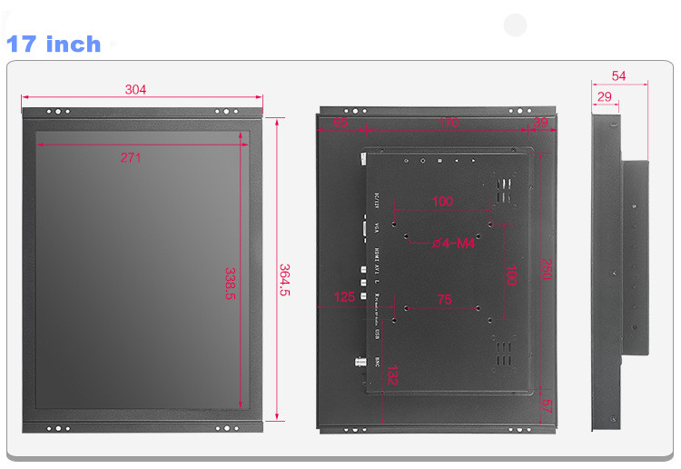 Capacitive Resistive LCD Touch Screen Monitor Interface Self Service Kiosk with WIFI wholesale 8 inch 17 in